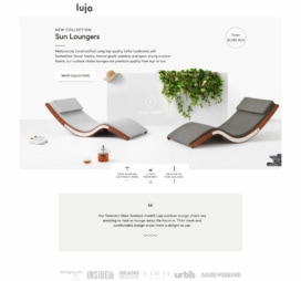 Lujo landing page example built using Unbounce