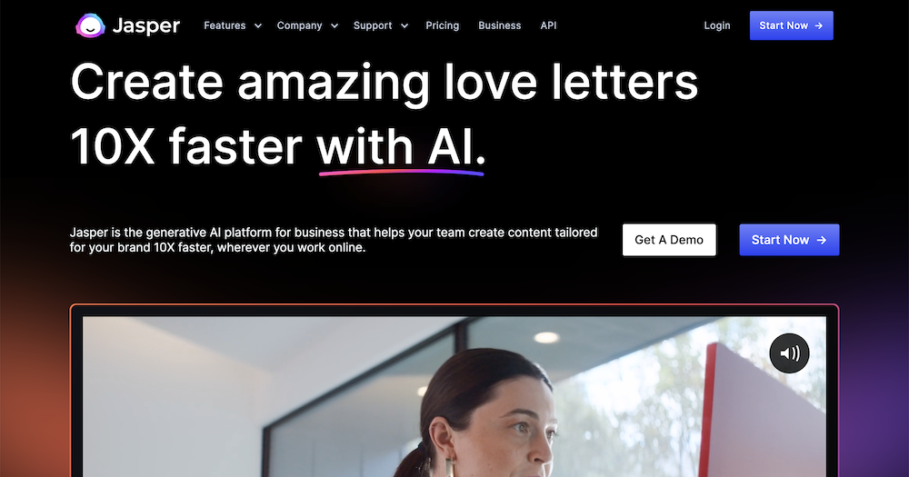 Jasper, an AI marketing tool for content marketing