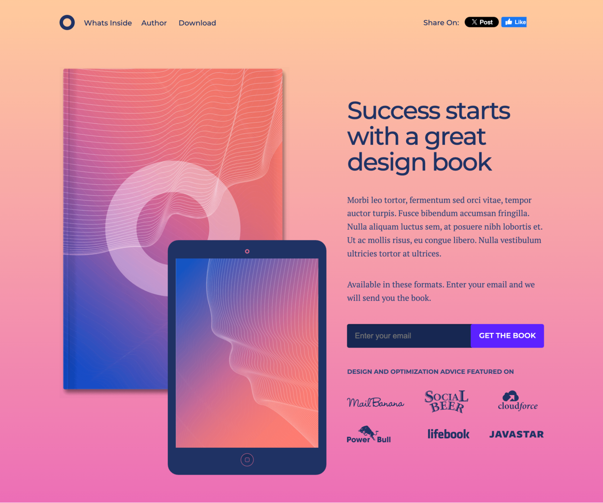 Squeeze pages landing page funnel TOFU template by Unbounce